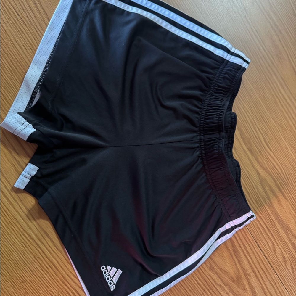 Adidas Women's Black and White Athletic Shorts